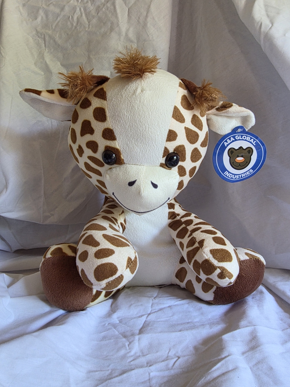 2023 A&A Global Giraffe Yellow With Brown Spots Plush Toy Stuffed Animal